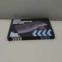 Wireless Keyboard and Mouse Combo, Wave Keys Full-Sized Ergonomic Keyboard with Cushioned Plam Rest, Phone Holder, Comfortable Natural Typing, 2.4G Cordless Set for Computer, Laptop, PC, Mac, Windows (Black)