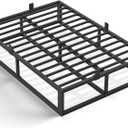 Bilily 14 Inch Queen Bed Frame with Sturdy Steel Slat Support,Heavy Duty Metal Platform Queen Size Mattress Foundation,No Box Spring Needed,Easy Assembly,Noise Free,Black