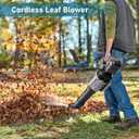 Electric Leaf Blower Cordless with 2 x 4.5Ah 21V Batteries and Fast Charger, 3 Speed Modes 650CFM Handheld Brushless Leaf Blower for Yard, Patio & Outdoor Use