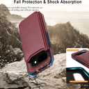 ASAPDOS for Google Pixel 9a Case with Card Holder,PU Leather Shockproof Flip Case with RFID Blocking Card Holder and Kickstand for Men Women Brown