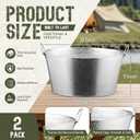 meekoo 2 Pcs 6 Gallon Beverage Tubs, Hammered Ice Bucket