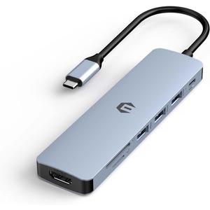 USB C Hub, TOTU 7 in 1 USB C Multiport Adapter, HDMI Hub with 4K HDMI, 100W PD, 3 USB 3.0, SD/TF Reader