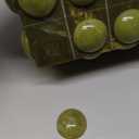 Creative Co-Op Handmade Marbled Resin Bobbin Box, Green