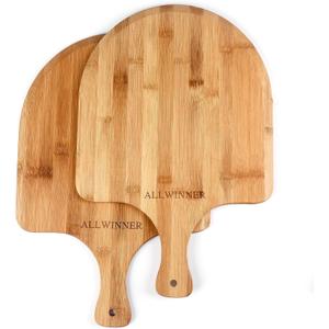 Pizza Peel 12 Inch, 2 Pack Bamboo Pizza Paddle, Wooden Pizza Peels for Making Pizza, Pizza Bread Pie Cutting Board for Kitchen