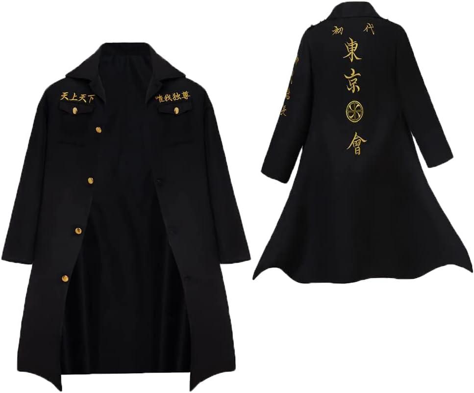 iSHOWcos Unisex Mikey Cosplay Jacket Valhalla Jacket Coat Sweatshirt Hoodie for Halloween (Medium, Black)