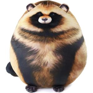 Raccoon Plush, 10" Raccoon Stuffed Animal, Cute Plushies for Girls, Soft Plush Pillow, Kitten Throw Pillow Doll Big Plush Toy Decoration Doll Gift for Kids Boys Birthday Christmas