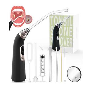 Voraiya Electric Tonsil Stone Remover, Tonsil Stone Vacuum, 10 in 1 Electronic Tonsil Stone Removal Kit, 5 Modes Cleaner for Tonsil