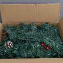 Christmas Garland, 12FT Prelit Christmas Garland with 100 LED Lights, Greenery Xmas Garland with 20 Pine Cones 90 Red Berry Christmas Decoration for Indoor Outdoor Home Mantel Fireplace