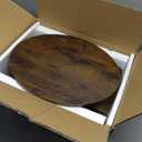 Elbourn Folding Side Table End Couch Tables,Metal Frame C-Shaped TV Stand for Sofa Living Bedroom Bedside Coffee Small Spaces(Vintage Wood Color) (Large)