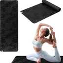 Gaiam Dry-Grip Yoga Mat - 5mm Thick Non-Slip Exercise & Fitness Mat for Standard or Hot Yoga, Pilates and Floor Workouts - Cushioned Support, Non-Slip Coat - 68 x 24 Inches