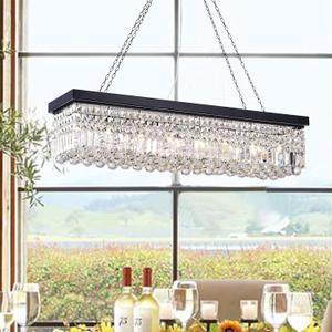 Hong Kong Best New Zhu Yuan Lighting Co. Cassiopeia 8-Light Crystal Chandelier Black 49 to 60 Inches Painted