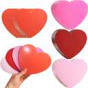 Large Paper Hearts Cutous,80 Pcs Red Pink 6 inches Die Cuts Heart Shape Cards for Valentines Day and Wedding Craft,Classroom Bulletin Board Decor