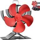 Easywave Wood Stove Fan Non Electric: Heat Powered Fireplace Fan with Slot & Spring Fixed on Propane Heater, Thermoelectric Thermal Fan for Wood Burning Stove/Pellet/Log Burner/Buddy Heater