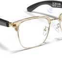 Bluetooth Audio Smart Glasses for Men& Women,Anti Blue Light Safety Glasses with Open Ear Speaker,Touch Control, Voice Assistant & Hands-Free Calls, Magnetic Charging,Auto On/Off Open Design