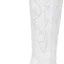 Jeossy Women's Cowboy Boots Embroided Western Cowgirl Boots Square Toe Knee High Pull on Wide Calf Shoes with Inside Zipper (10)