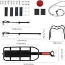 Rear Bike Rack, Aluminum Alloy, Black, 160 lbs Load Capacity, Quick Release, Cycling Camping Touring