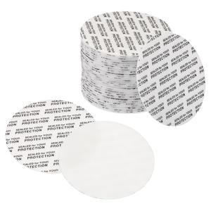 PATIKIL 50mm/2" Foam Lid Liner, 200 Pack Adhesive PS Foam Lid Liner Pressure Sensitive Seal Cap Liners Resistant Tamper for Plastic Glass Jar Bottle Cap Seals