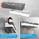 2-Pack Shower Caddy, Separable Shower Organizer with Soap Dish and Hooks, No Drilling Double Layer Shower Shelf, Used for Bathroom and Kitchen (Black)