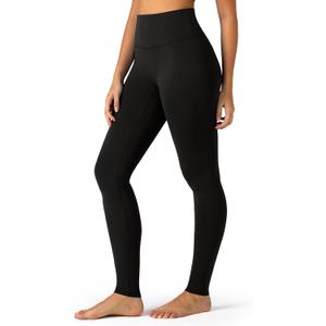 Colorfulkoala Dreamlux No Front Seam Leggings for Women 25"/28" Inseam, Seamless High Waisted Buttery Soft Yoga Pants (Medium, Black)
