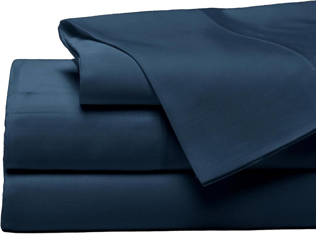 Cozy Earth Luxury Bed Sheet Set - 100% Viscose from Bamboo Fabric, Ultra-Soft & Breathable, Fits Regular & Deep Pocket Mattresses up to 20" - 4 Pieces California King Sheet Set Pacific Blue