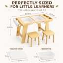 7-in-1 Wooden Sensory Table with Chairs for Toddlers, Kids Sensory Bin Table with Paper Roll, Double-Sided Tabletop for Sand & Water Play, Montessori Activity Tables for Kids, Natural