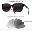 MARE AZZURO Reader Sunglasses Women UV Protection Outdoor Reading Glasses 0.5 0.75 1.0 1.25 1.5 1.75 2.0 2.25 2.5 2.75 3.0 3.25 3.5 3.75 4.0 (Brown, 2.50)