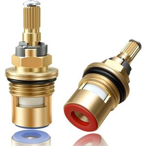 2026 New Upgraded Faucet Ceramic Cartridge for Kohler K-GP77005-RP & K-GP77006-RP, Hot and Cold Faucet Cartridge Replacement Parts, K-GP77005-RP K-GP77006-RP Ceramic Valve, 2 Pack, Brass