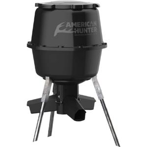 American Hunter WF 30gal Nesting Hopper w/Gravity Feeder, Black, One Size, AH-225GRAV
