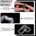 FINGERINSPIRE 50Pcs Acrylic Silver Bar Case with Lids, Rectangle Clear Bullion Storage Box Plastic Capsule Storage Container Fit for Silver Bar(1.95x1cm/0.75x0.39inch Inner Diameter)
