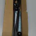 Black Curtain Rods No Drilling-Adjustable No Drill Curtain Rods for Windows 32-45 Inch with Adhesive Brackets for Bedroom Apartment Renter Friendly 5/8" Small Door Cafe Single Rod Easy Install