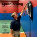 Wall Mounted Basketball Hoop Shatter-Proof Backboard 18" Standard Rim, Anti-Tear Net, Indoor Outdoor Basketball Games