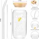 Christmas Gifts for Mom Womem, 16oz Can Glass Cups with Lids and Straws Mom Iced Coffee Cups for Mama Wife New Mother Stepmom on Birthday Xmas Presents