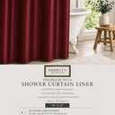 Home Expressions Brooklyn Bath & Co. Premium PEVA Shower Curtain Liner Beige, 70 x 72 Inch, Waterproof Heavy Duty Shower Liner with Grommets & 3 Magnets (Burgundy-1)