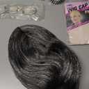 Grandma Costume Set Wig Glasses Pearls Bracelet Wig Cap