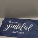 Be Thankful Giving Quote Navy Throw Pillow Covers Fall Decorative Soft Pillow Cover for Bed Sofa Couch Living Room, 20x30inch