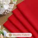 HOMEIDEAS Christmas Non-See-Through Red Privacy Sheer Kitchen Curtains, 30 X 24 Inches Long 2 Panels Short Sheer Curtains Light Filtering Bathroom Window Drapes for Bedroom Living Room