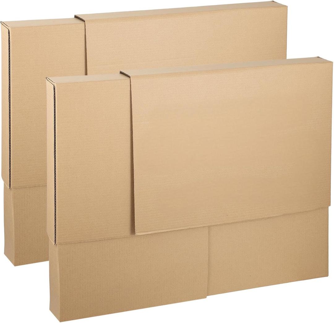 2 Sets TV Moving Box Adjustable Up to 62" TVPicture/Paint/Mirror moving Boxes for Protecting Screen,Cardboard, nclude 2 Large Case Flat Screen TV Cover, Adjustable up to 40-in x 60-in x 4-in