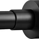Shower Curtain Rod Tension - Never Rust No Drill Non-Slip Spring Tension Shower Rod, 43-73 inches Stainless Steel, Matte Black