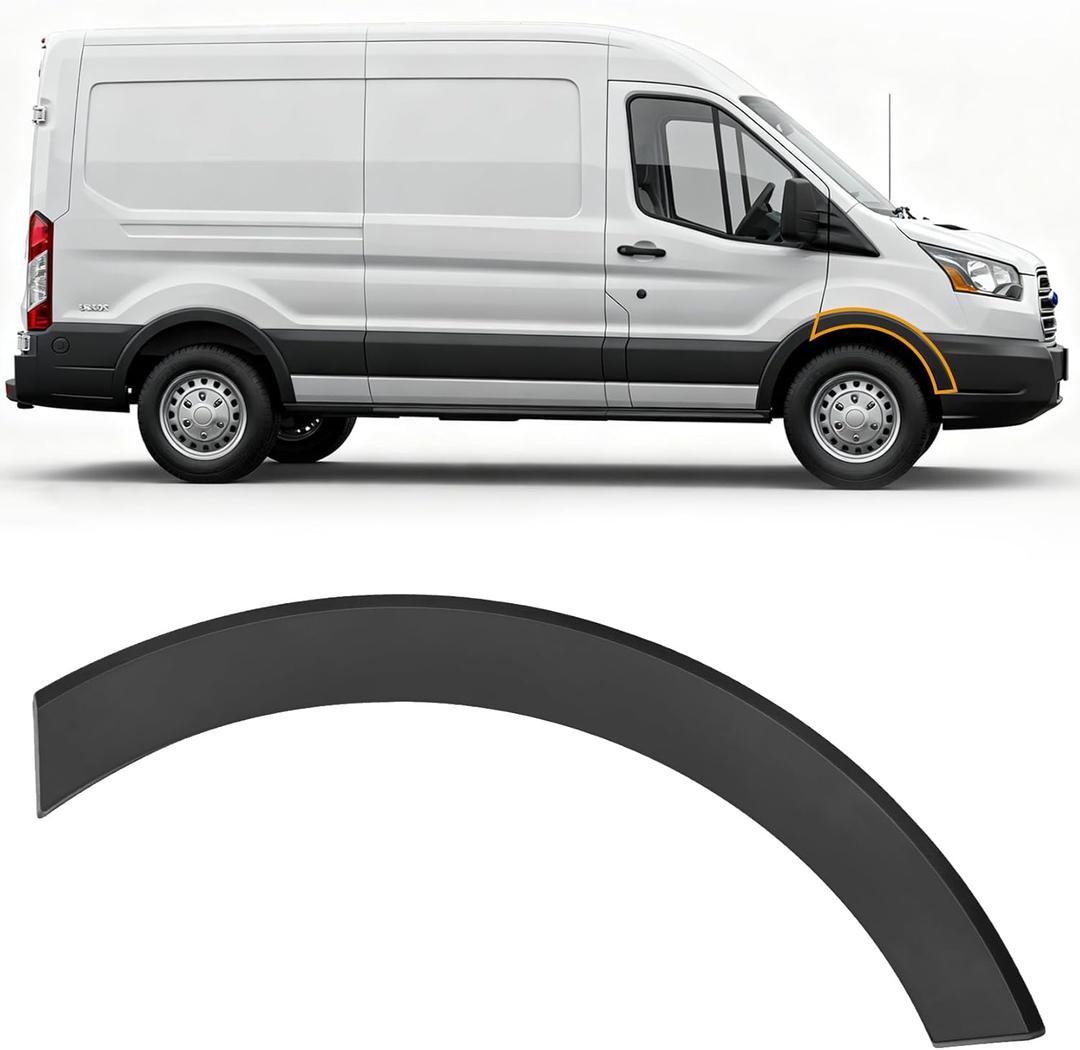 Front Passenger Side Fender Trim Compatible with 2015-2023 Ford Transit 150 250 350 350HD Front Right Door Molding Fender Flares BK3Z61278L00BB