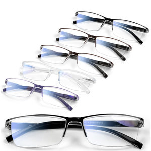 6 pack Executive Style Reading Glasses Men - Durable Readers with 99% Blue Light Blocking - Comfortable Fit with TR90 Frames