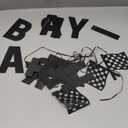 Race Car Birthday Banner - Checkered Flag, Happy Birthday, Black and White - Racing Themed Party Decoration Supplies
