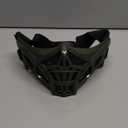 Airsoft Half Face Masks, Half Lower Steel Mesh Airsoft Protective Gear Breathable Silicone Lining Mesh Cover for Adult Men Women BBS Airsoft Shooting CS Survival Games (Green)