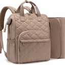 LOVEVOOK Small Diaper Bag Backpack, Mini Baby Bag for Girl Boy with Changing Pad, Diaper Backpack for Mom Dad with Stroller Buckles, Khaki (Medium)
