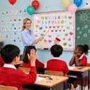 Valentine's Day Conversation Heart Bulletin Board SetSweethearts Themed Name Tags Cutouts Bulletin Board Decorations, School Classroom Chalkboard Wall Decor Valentines Party Supplies