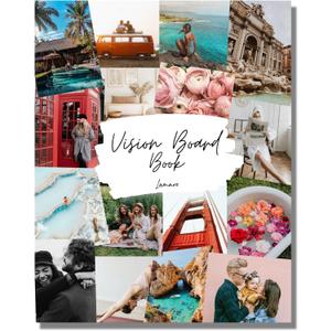 Lamare Vision Board Book - 1000+ Aesthetic Vision Board Images & Motivational Quotes, Vision Board Supplies, Vision Board Kit, Collage Book for Manifestation, Self Care & Goal Setting, 6 X 8 X 0.2 Inches