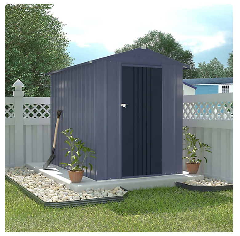 Veikous Outdoor Storage Shed with Lockable Door and Vents, 4 ft. x 6 ft.