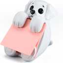 Chunful 3pcs Pop-up Note Dispenser Set Include Resign Dog Note Dispenser, 2 Pcs 3 x 3 Sticky for Office Desk Accessories
