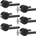 Goldenwarm Black Door Handles Interior, Privacy Matte Black Interior Door Handles, Heavy Duty Zinc Alloy Black Door Lever for Bedroom and Bathroom (6 Pack)