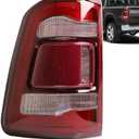 LED Tail Light Red Cover with Blind Spot Compatible With 2019-2023 Dodge Ram 1500 Left Driver Side Replace 68262531AH
