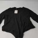 BONITEE Women Sexy Deep V Neck Bodysuit Casual Long Sleeve Bodysuits Slim Fit Thong Clothes, Size: XL